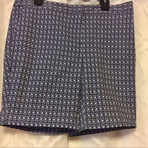 NWT Mario Serrani Geometric Print Bermuda Shorts